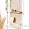 Macrame Wall Hanging Shelf 3 Tier Boho Wall Plant Hanger Shelves